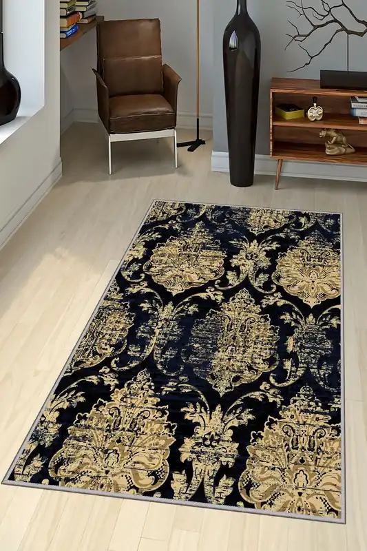 Käytävämatto Linento EXFAB308, 80x300cm, sininen/beige Loppuunmyynti