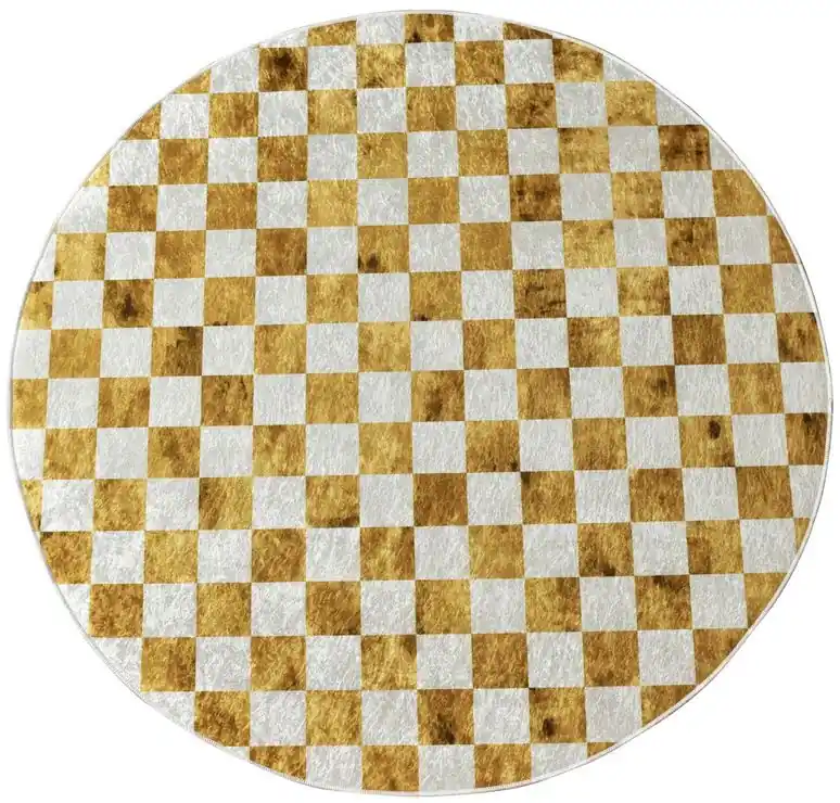 Pyöreä matto Linento Coper, Ø120cm, kulta Vain Tänään