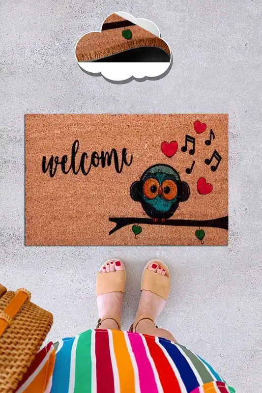 Viikonlopputarjous Ovimatto Linento Coco Ramo, 40x60cm, ruskea