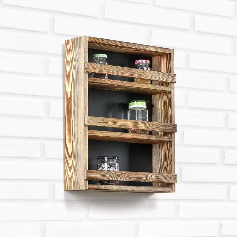 Aito Puinen hylly Linento Furniture Becca, 48cm, ruskea