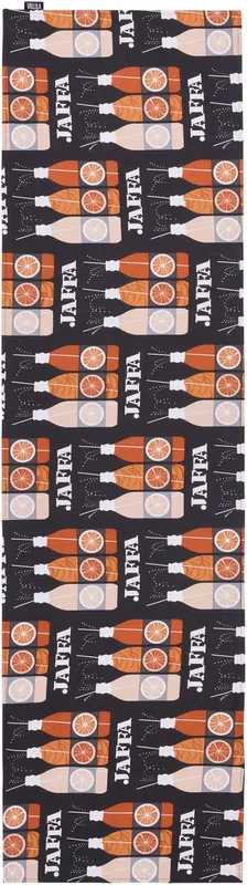 Kaitaliina Vallila Jaffa, 40x150cm, harmaa/oranssi Ilmainen Palautus