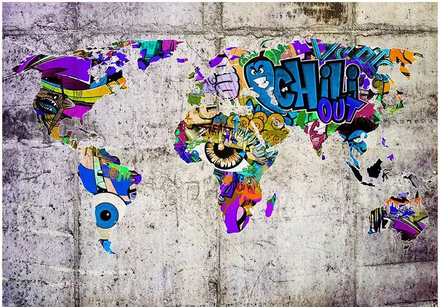 Sertifioitu Sisustustarra Artgeist Across Colorful World eri kokoja
