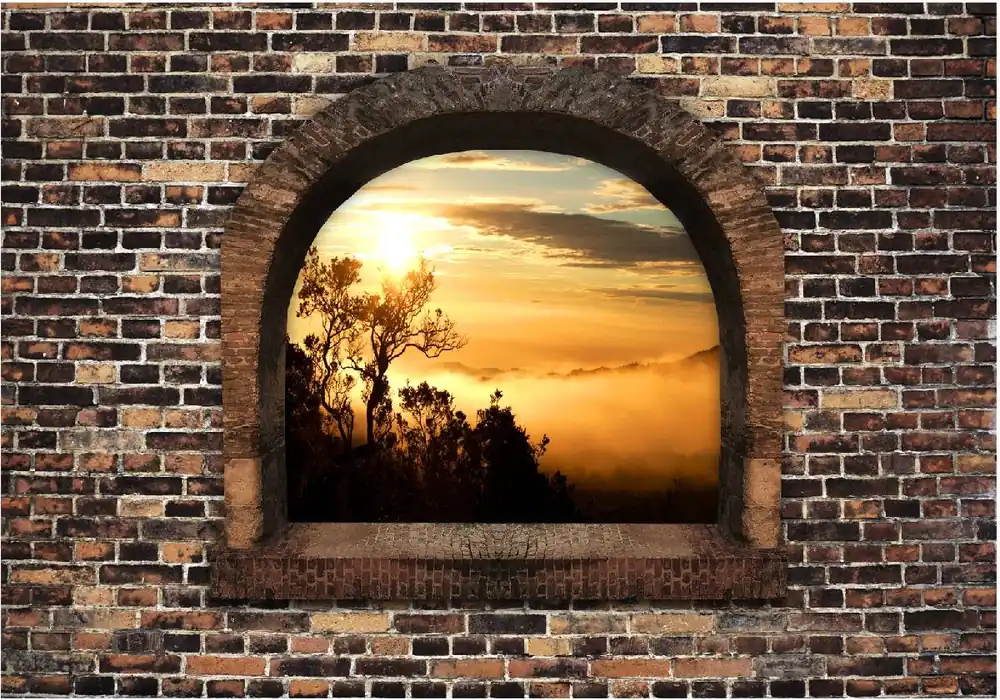 Sisustustarra Artgeist Stony Window Morning Mist eri kokoja Tarjous