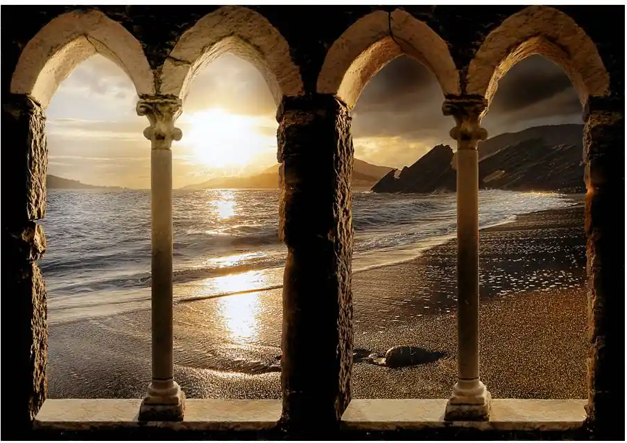 Sisustustarra Artgeist Castle on the beach eri kokoja Suosittu