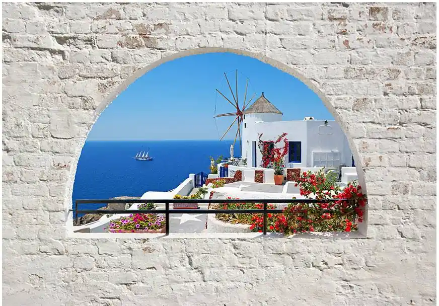 Alennettu Hinta Sisustustarra Artgeist Summer in Santorini eri kokoja