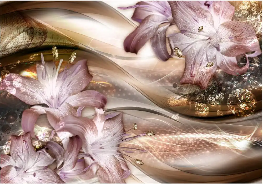 Sertifioitu Sisustustarra Artgeist Lilies on the Wave eri kokoja