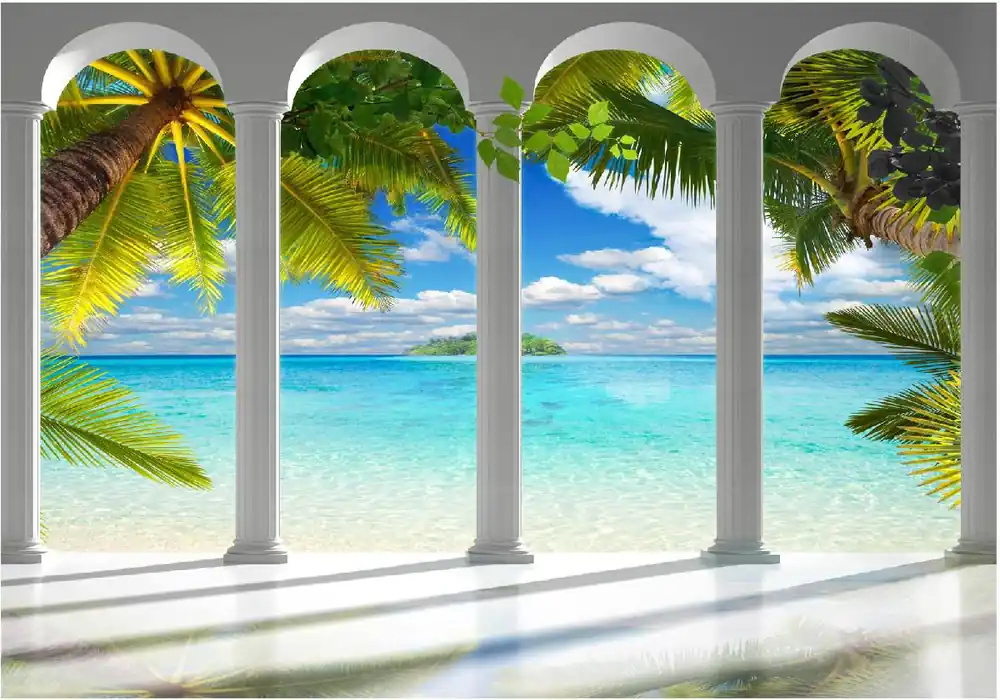Uusi Kokoelma Sisustustarra Artgeist Sea behind Columns eri kokoja