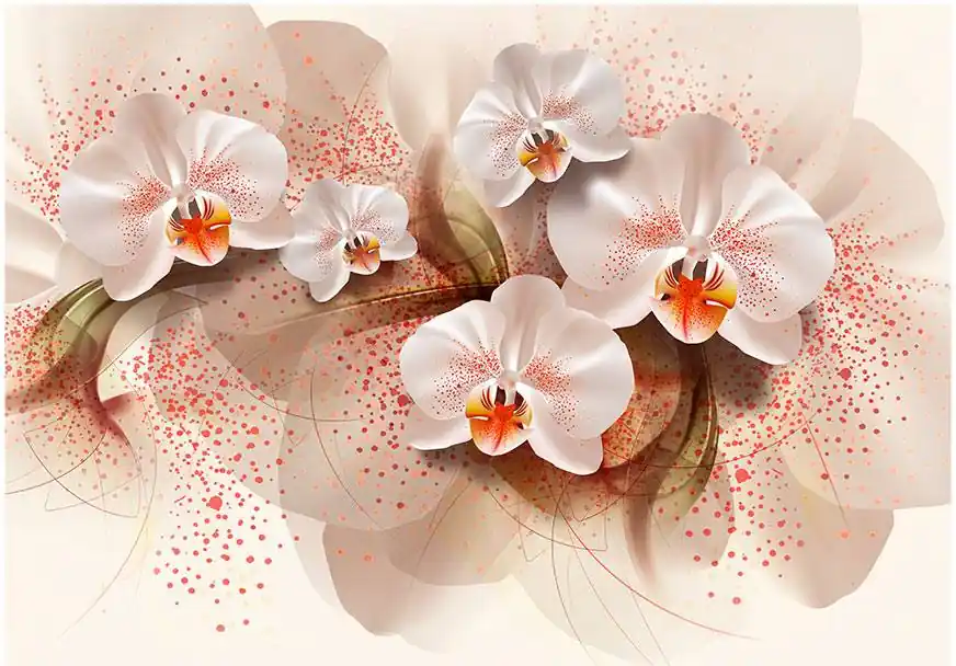 Päivän Tarjous Kuvatapetti Artgeist Pale yellow orchids eri kokoja