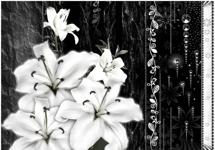 Suoraan Valmistajalta Kuvatapetti Artgeist Crying lilies eri kokoja