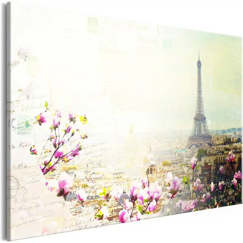 Aito Canvas-taulu Artgeist Postcards from Paris, 1-osainen, leveä, eri kokoja