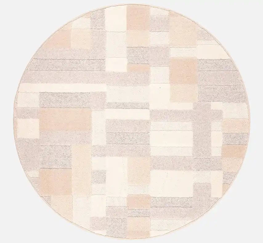 Matto VM Carpet Domino, mittatilaus, pyöreä, beige Edullinen Hinta