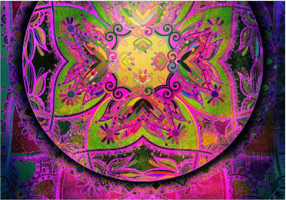 Sisustustarra Artgeist Mandala Pink Expression eri kokoja Heti Saatavilla