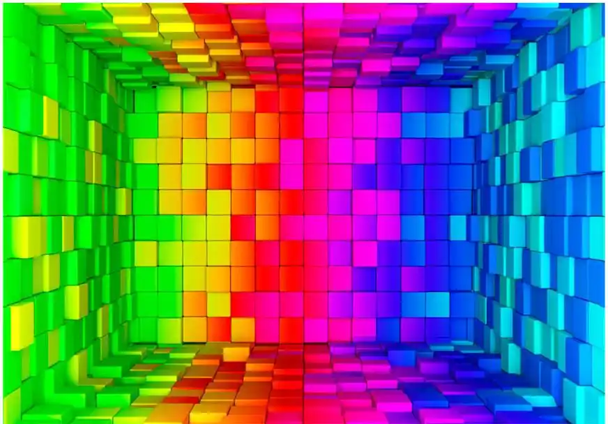 Sisustustarra Artgeist Rainbow Cube eri kokoja Tilaa Heti
