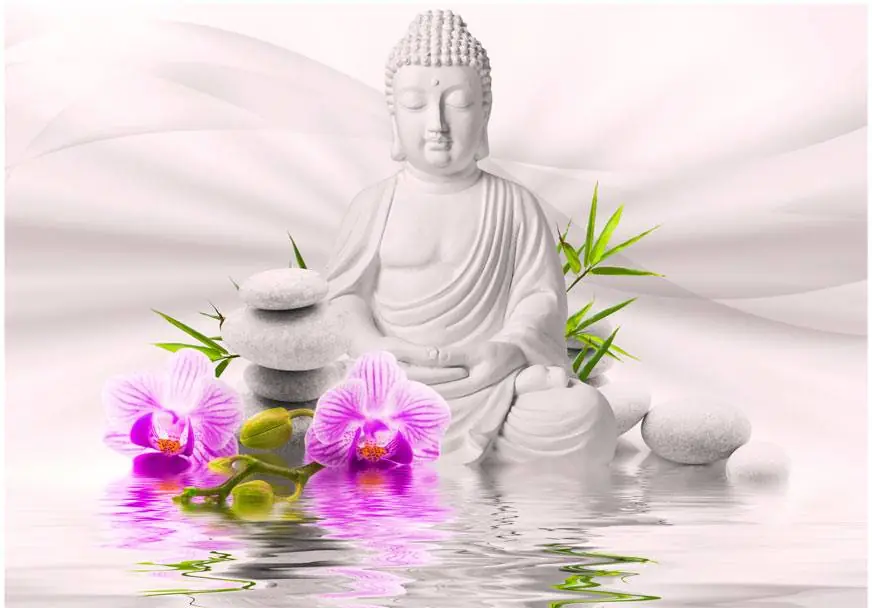 Älä Missaa Sisustustarra Artgeist Buddha and pink orchids eri kokoja
