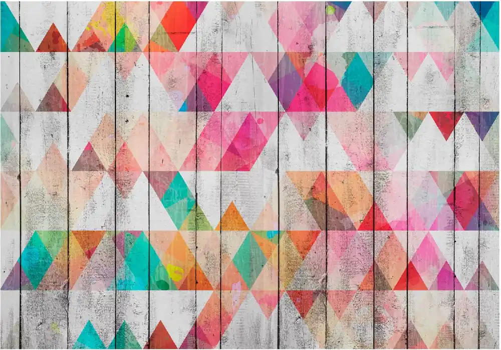Sisustustarra Artgeist Rainbow Triangles eri kokoja Flash-Tarjous