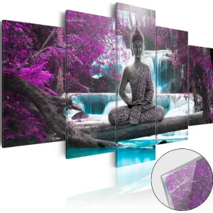 Aito Akryylilasitaulu Artgeist Waterfall and Buddha eri kokoja