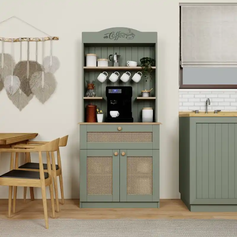 Aamiaiskaappi/kahvipiste Linento Furniture Lucas 8 Turvallinen Maksu
